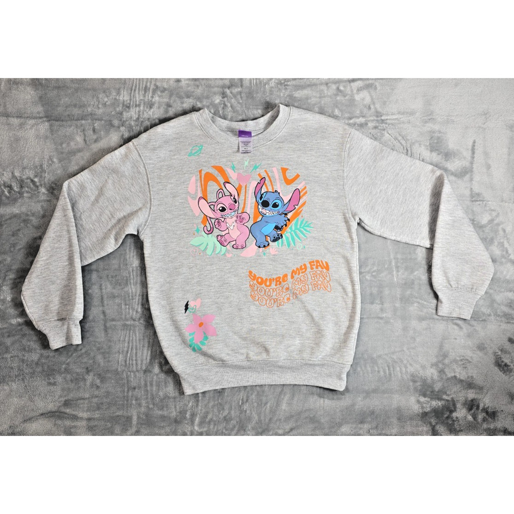Disney Stitch Kids Gray Sweatshirt Size XS C0098